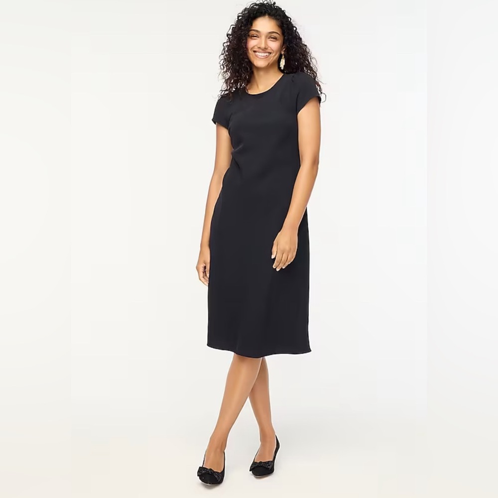 NWT J.Crew Short-sleeve midi slip dress, size 12, BV647